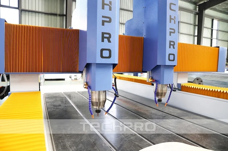 4 Axis CNC Stone Marble Granite Carving Machine with Double Heads Stone Engraving Machine Router Stone Engraving Machine