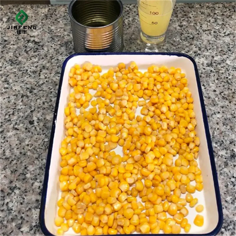 canned sweet corn factory Chinese factory makes fresh Canned Sweet Corn Kernel in syrup in tin different specifications