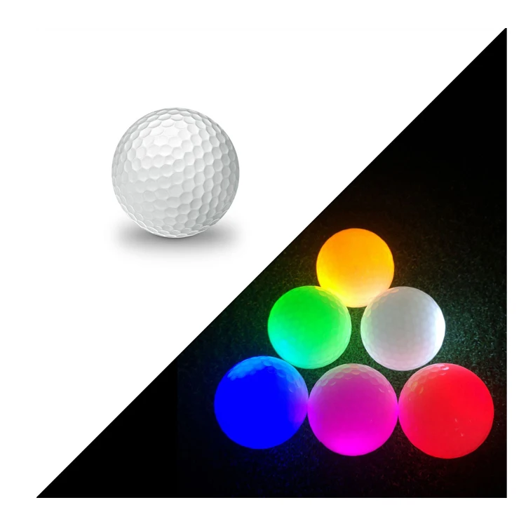light activated uv light activated led printer surlyn led golf ball glow in the dark balle led light up golf balls