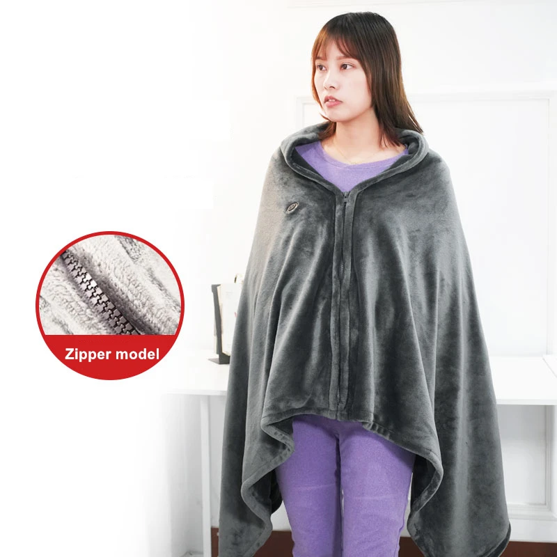 Hot Selling Usb King Size Personal Electric Blanket Shawl Adjustable Double Side Flannel Electric Heated Blanket