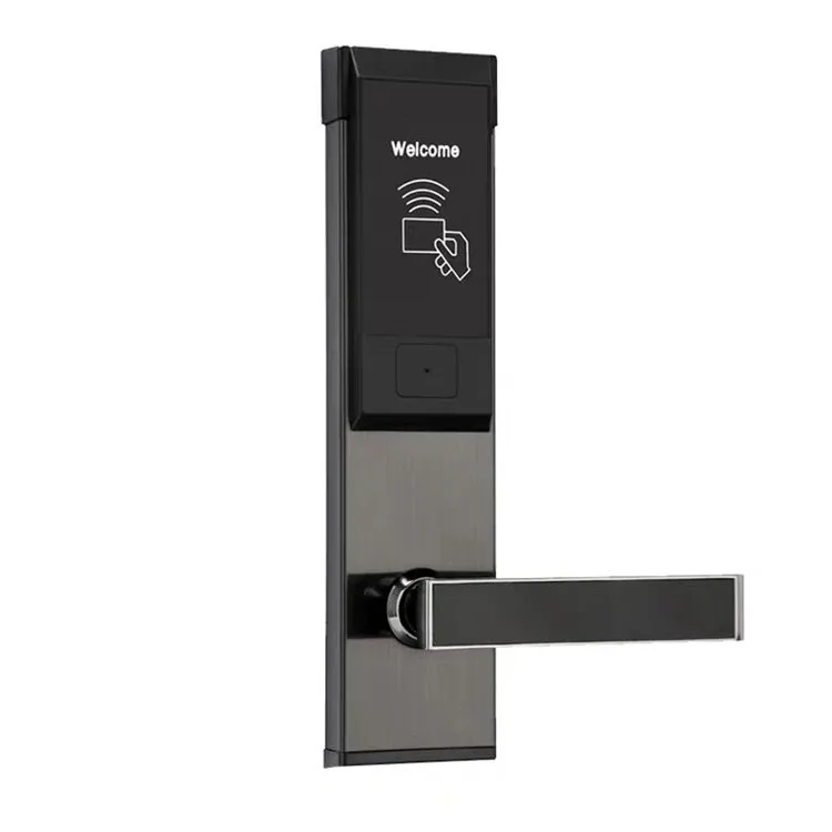 2021 Popular Hotel Room Electronic Automatic Handle Door Lock Key Card Smart Hotel Door Lock
