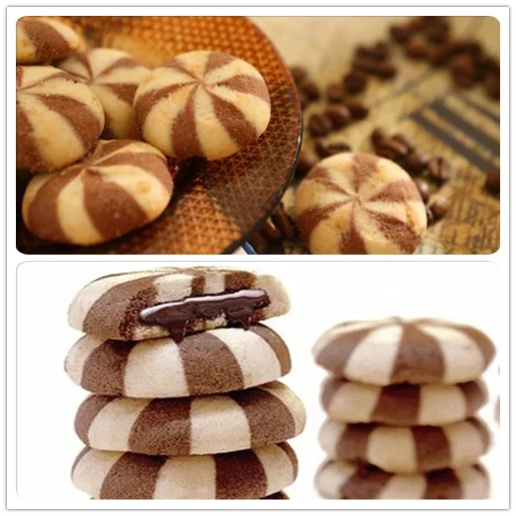 Shanghai Bakenati BNT-208A Automatic Three Hoppers Double Color Chocolate Filling Cookies Encrusting Making Machine