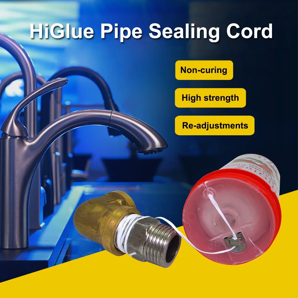 Locking Thread Sealing cord 160m for Metal and Plastic Pipes and Fittings sellar goteras