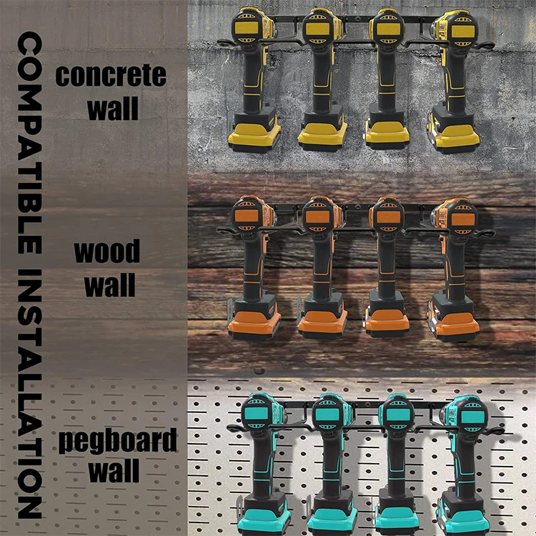JH-Mech компактный стальной органайзер для гаражных инструментов настенный стеллаж хранения ручных и электроинструментов