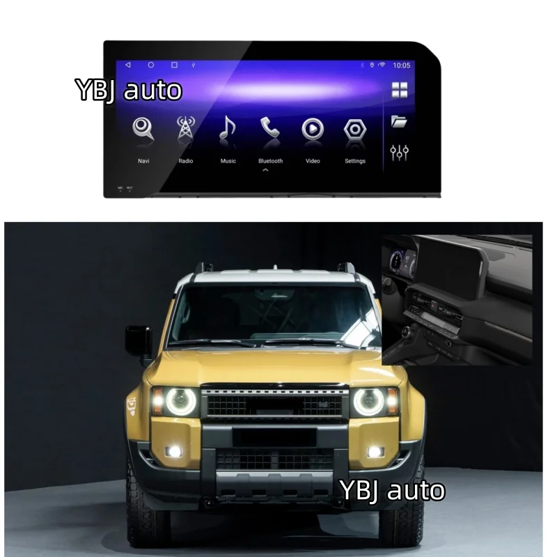 YBJ car part 12.3 inches Android Radio For Prado LC250 Low end Upgrade To High end 2024 Multimedia Player Carplay GPS DVD Screen