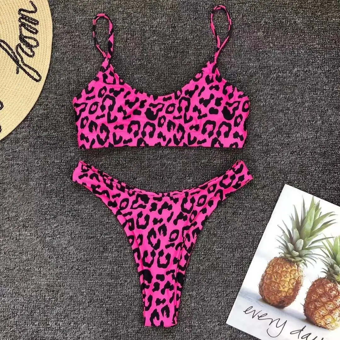 OEM 2022  Custom leopard print swimsuit Bikinis & Beachwear swim wear hot girls photos swimming wear Sexy Swimwear Beachwear