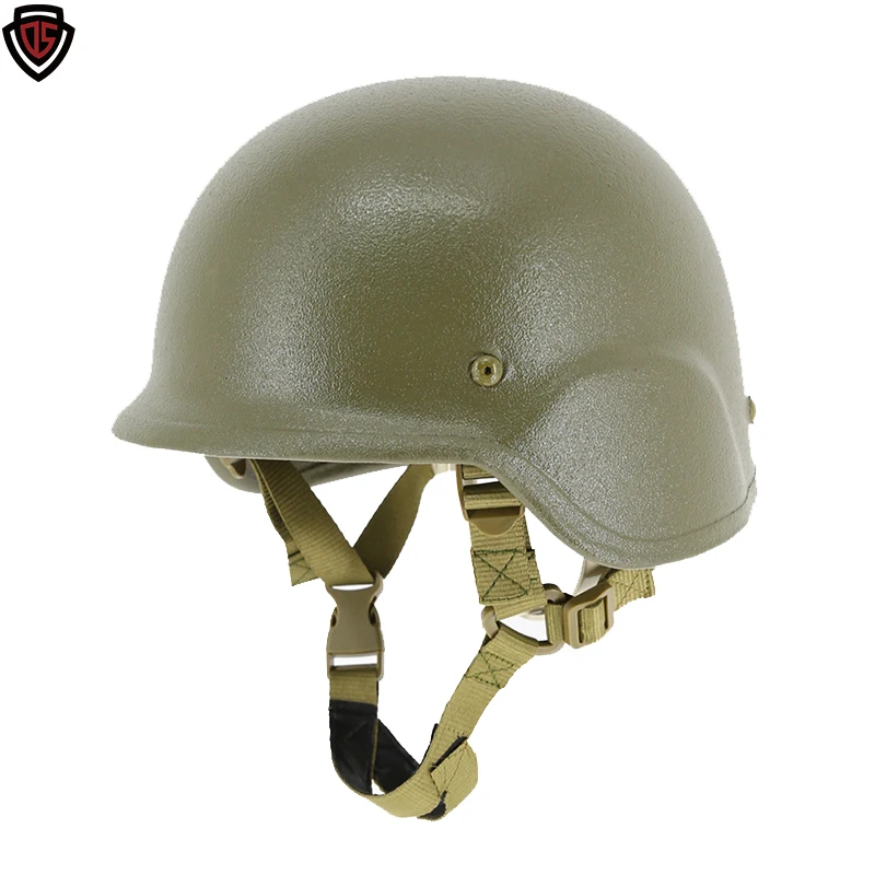 Двойной безопасный поставщик на заказ Зеленый плотный высокопрочный ПЭ персональный защитный противоударный Тактический шлем безопасности