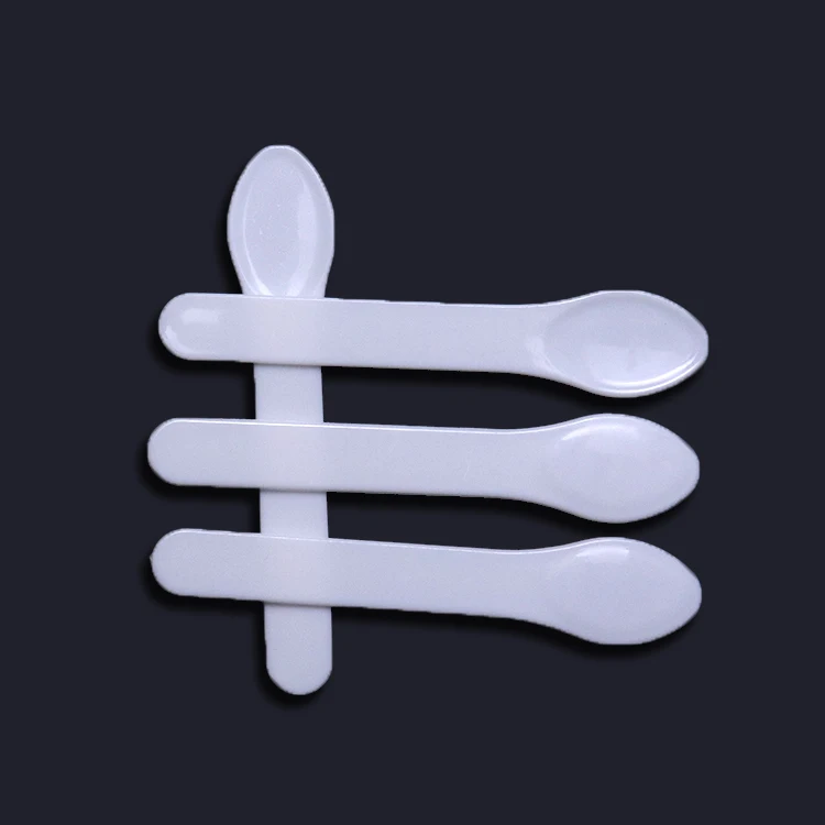 DIY Spoons Mini cream Cosmetic Spatula Scoop Disposable White Plastic Spoon Makeup Maquillage Tools
