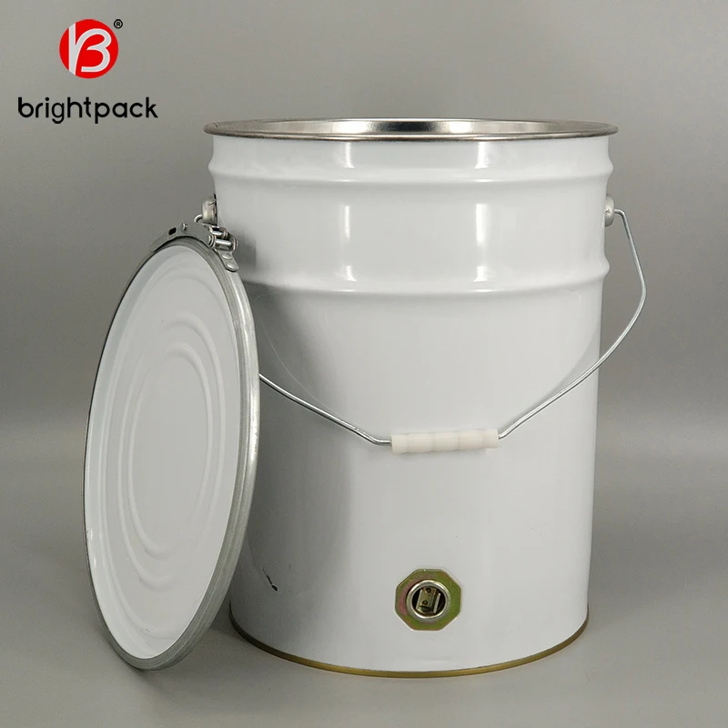 Wholesale UN decorative 18L tin drum 20 liter metal paint bucket 20 ltr steel pail manufacturer