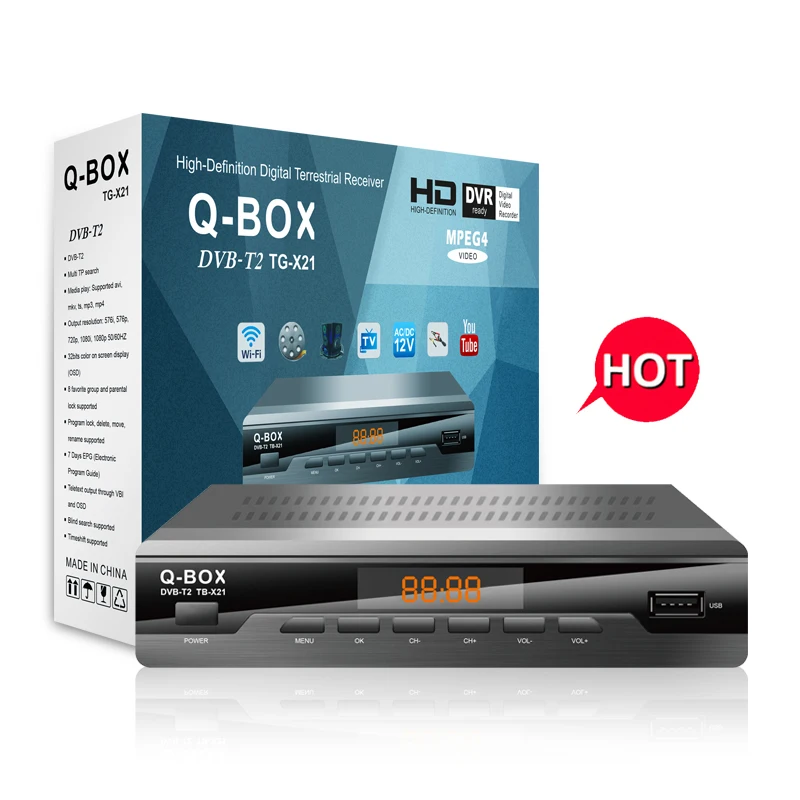 Q-Box TG-X21 New tiger set top box receiver testing kit dvb-s2 tuner TV BOX dvb S2Receiver digital decoder