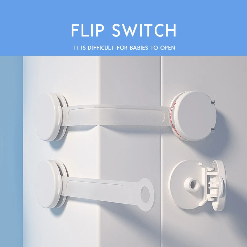 6/8/10 Pack Child Safety Lock with Adhesive Adjustable Strap Latches Drawer Fridge Toilet Child Proof Cabinet Locks