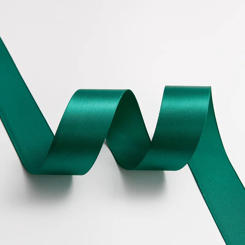 Wholesale White/black Printed Satin Fabric 100pieces Per Bag Ribbons Color Single/double Face Plain 100% Polyester Silk Elastic