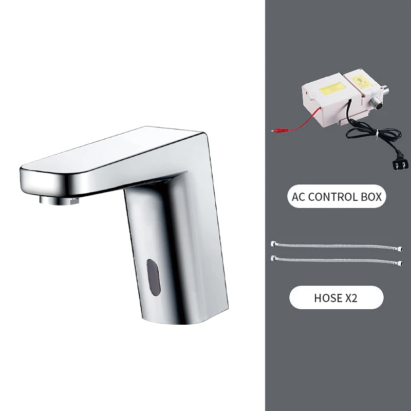 Smart Motion Infrared Sensor Faucet Automatic Touchless Chrome Vanity Faucets Bathroom Sink Faucet With Control Box