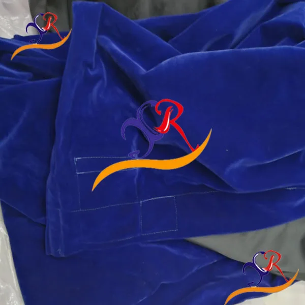 High thick blackout pipe pocket velvet stage pleated curtain and curtain drape