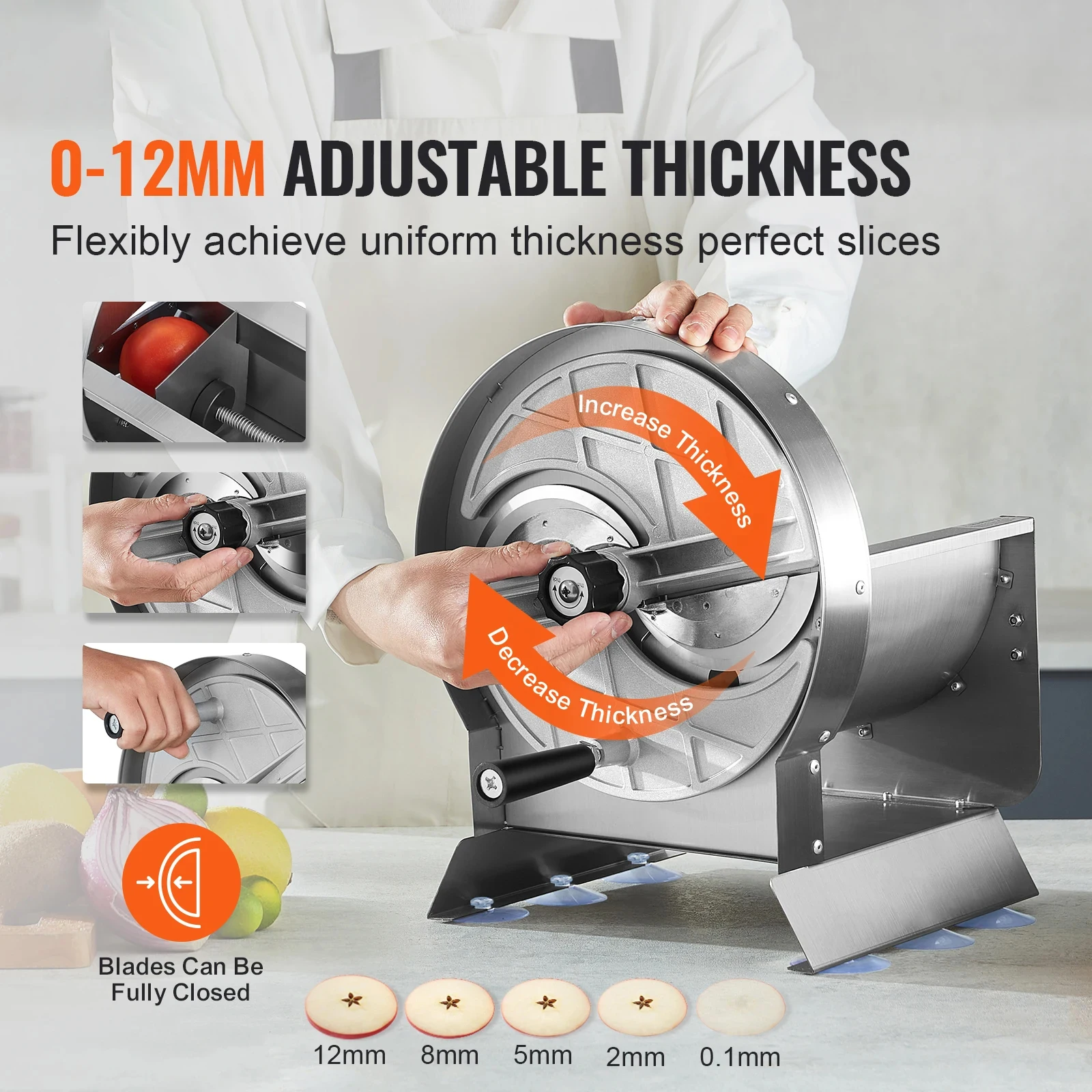 Vegetable Fruit Slicing Manual Commercial Cabbage Shredder Onion Potato Chips Slicer Slicing Machine