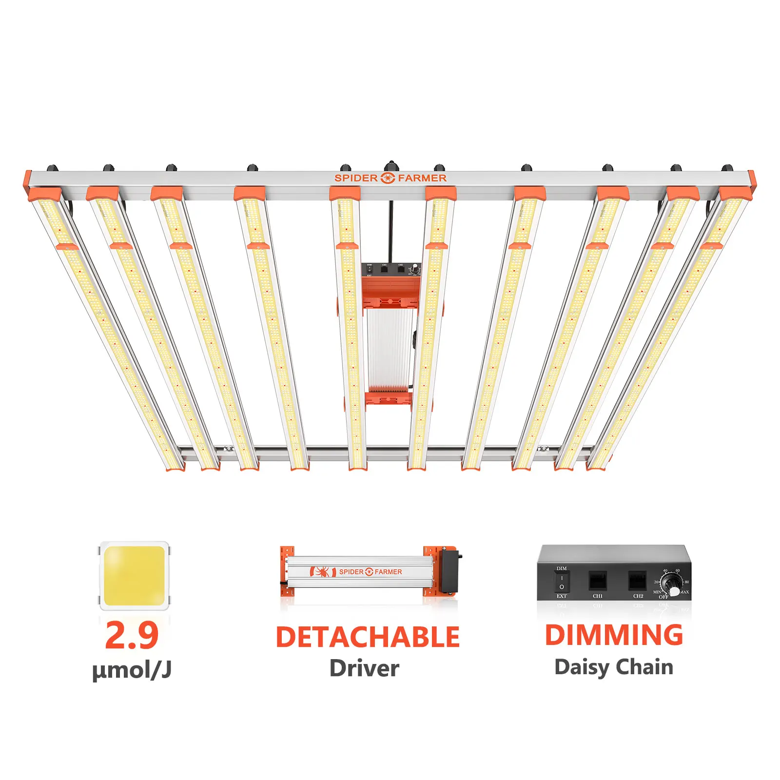 2022 новые продукты паук фермер 10 бар SF-G1000W 4x4ft 4910 шт. диоды для подавления переходных скачков напряжения полный Затемнения полный спектр CO2 1000 Ватт LED Grow Light