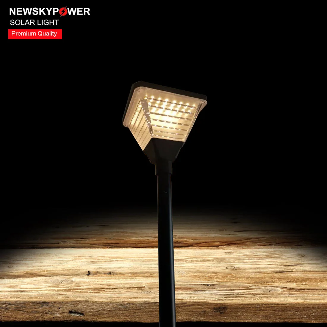 Solar Outdoor Post Light Battery Powered Garden Courtyard Road Decorative Lamp Post Solar Post Lights For 3 Meter Pole