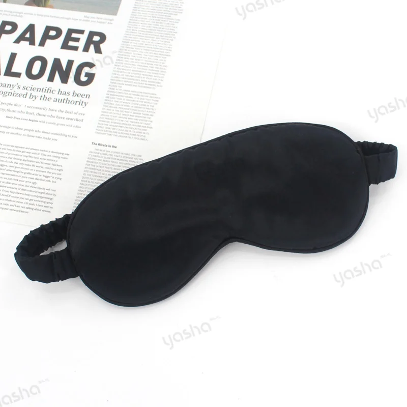 Роскошная атласная маска для глаз в полоску из 100% органического шелка 22