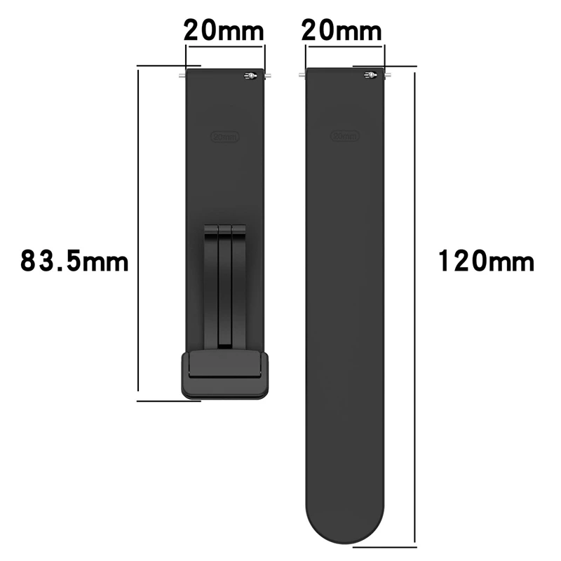 Alloy Magnetic Folding Buckle Quick Release Smartwatch Women Men Silicone Strap 20mm 22mm Silicone Watch Band For Samsung
