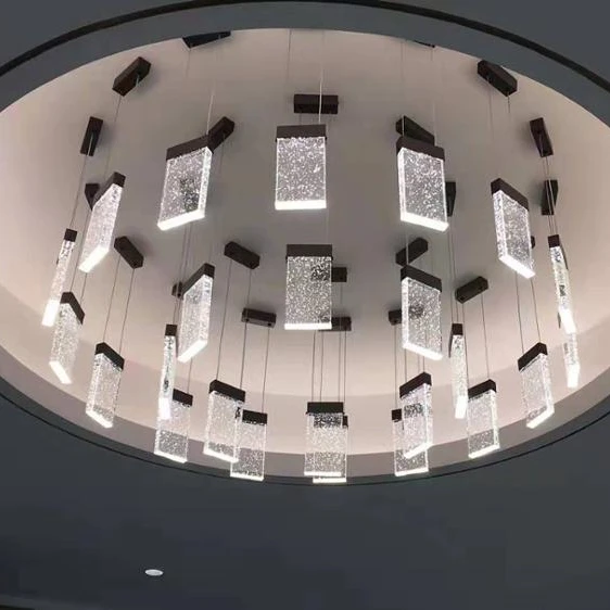 
Hotel customized custom project lamp light hanging chandelier pendant nordic European style 