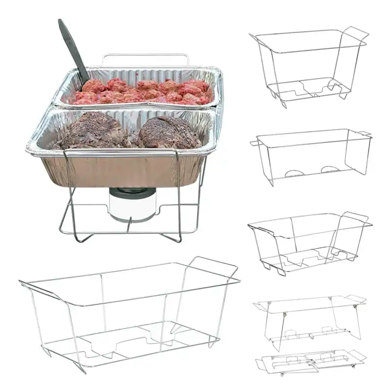 Wholesale Stainless Steel Disposable Chafing Dish Buffet Food Warmer Full-size Wire Chafing Dish Rack