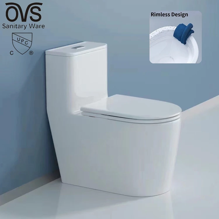 OVS CUPC North America Supplier Wc Sanitary Ware Ceramics Toilet One Piece Sanitary Ware Toilet