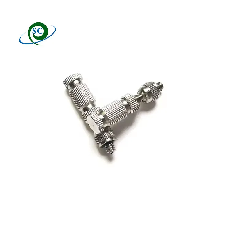 CS fog mist nozzle rotating swivel nozzle seat 3/16 brass universal quick connect joint