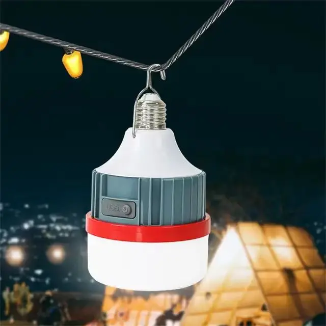 Camping Light T Shape Bulbs Outdoor Led Retractable Lamp USB Charging Battery Emergency Bulb Light Telescopic Foldable Led