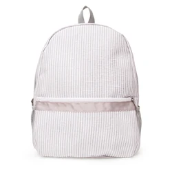 Wholesale Free Shipping Back to School Seersucker Full Size Backpacks Monogrammed Schoolbag Kids Bag DOM103031