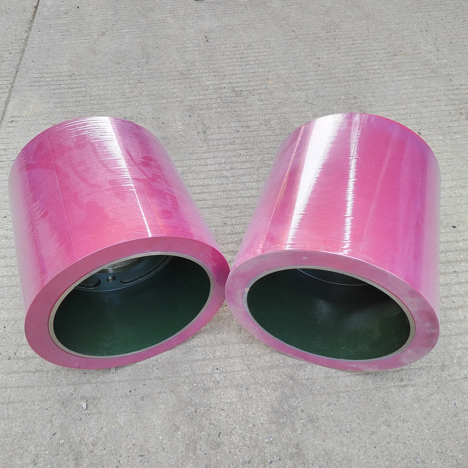 red color iron drum 10 inch SBR NBR rice rubber rollers for rice husker