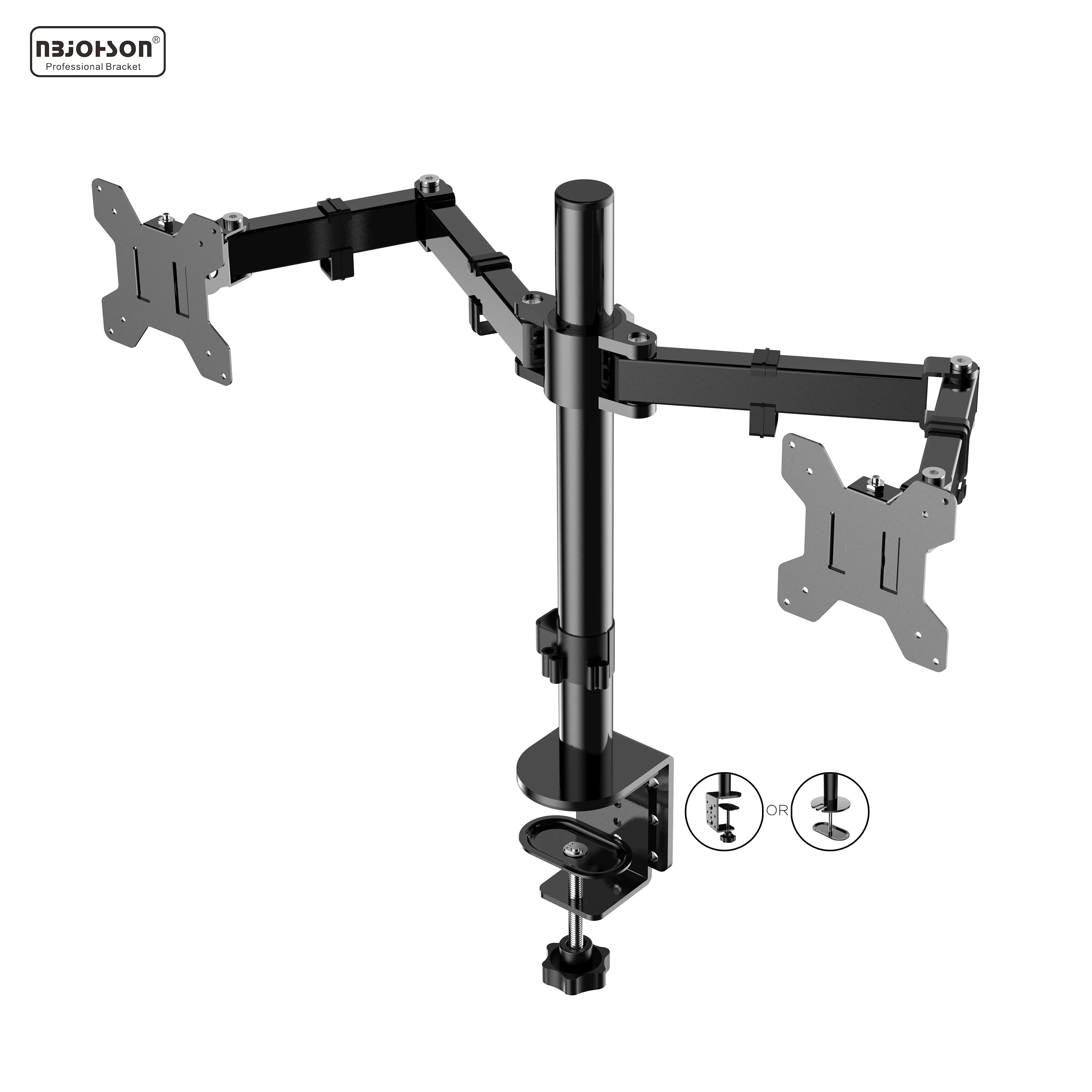 360 Degrees Fully Adjustable dual monitor brackets desk mount dual monitor arm (60810355989)