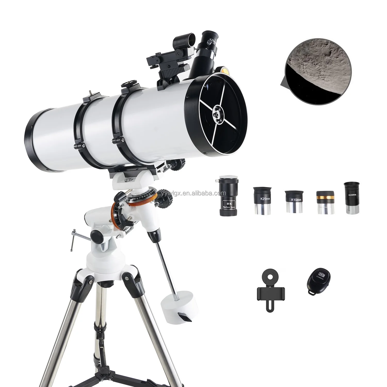 Telescopio 130EQ Newtonian Reflector Telescopes for Adults Professional astronomic  Telescopio Comes with 20mm erecting lens