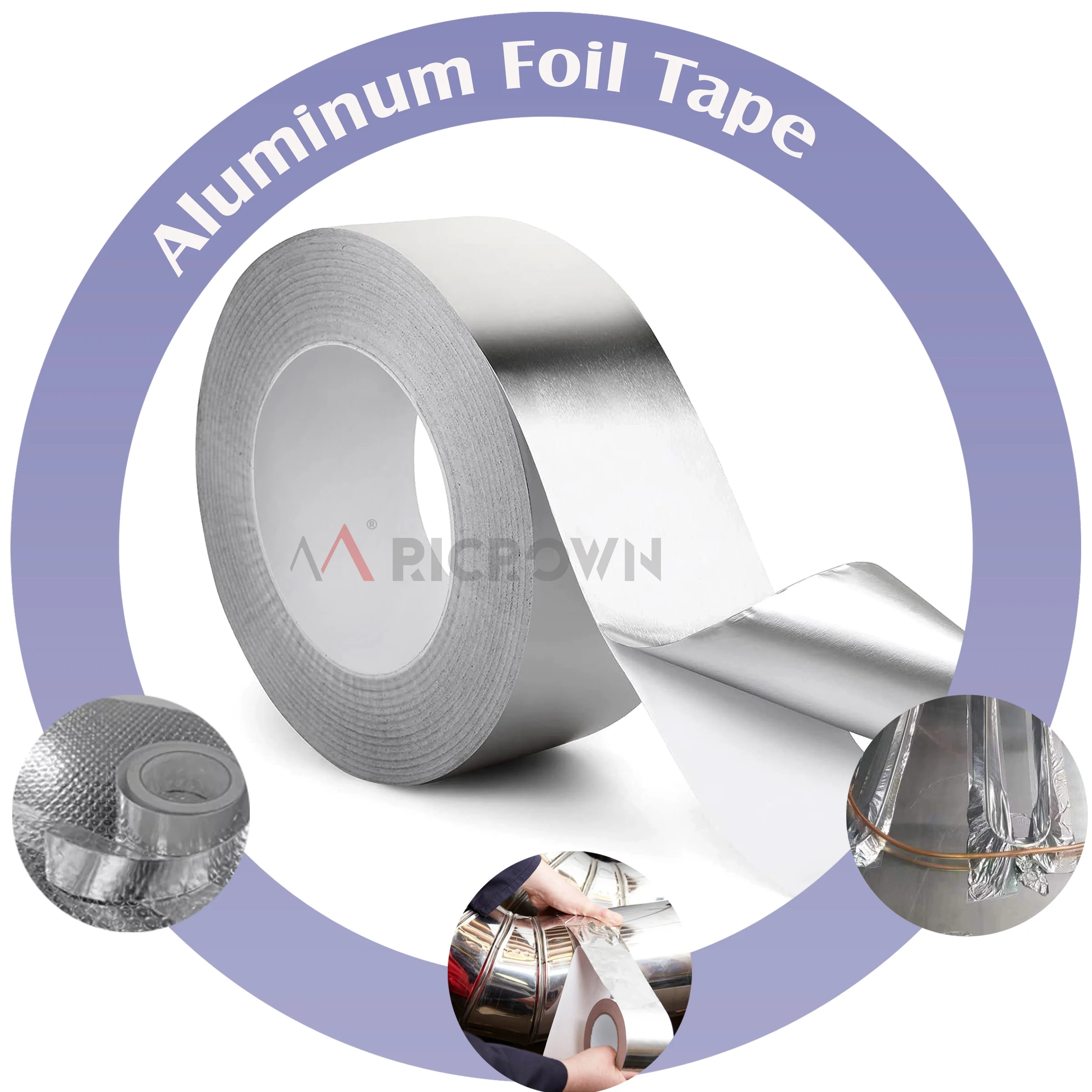 Factory Wholesale Heat Resistant HVAC Aluminum Foil Tape Leakage Repair Waterproof Tape  for Pipeline Protection
