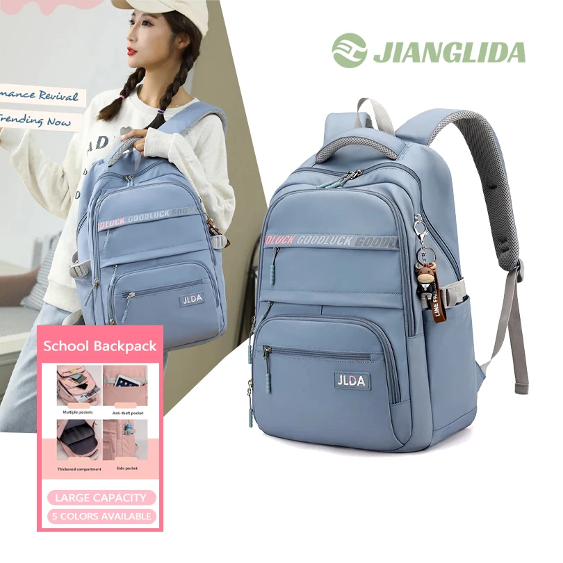 JIANGLIDA high quality light school backpack waterproof book bag chinese online markets latest new models school bag  for girl