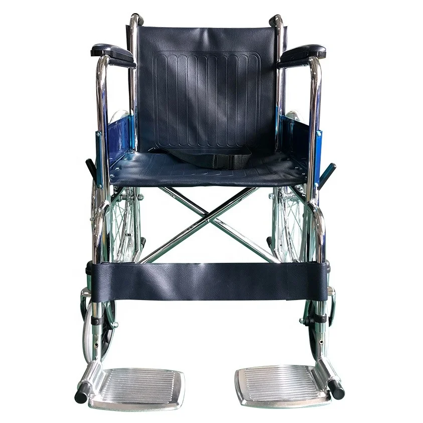 Folding wheelchair for disabled manufacturers ultra light adjustable footrest manual wheelchair with pedal