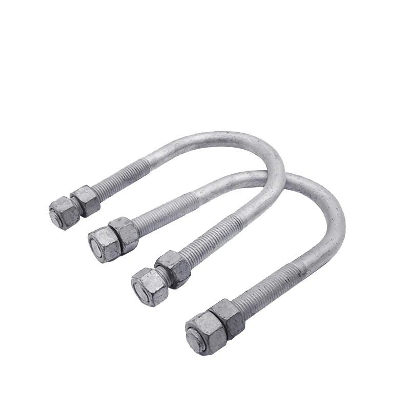 Grade 10.9/8.8 Heavy Duty Clamp with U-Bolt Plain Finish Hot DIP Galvanized Steel Double Edge Open End Style Includes Washer Nut