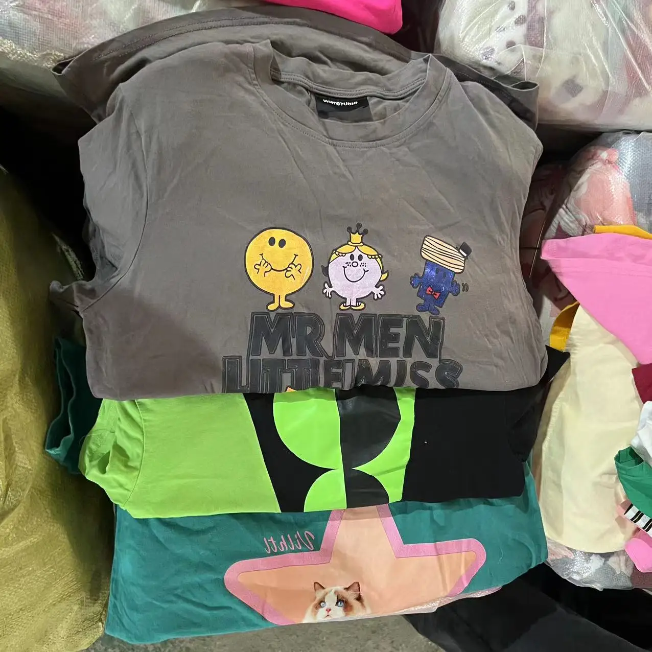 C08 used women summer T-shirt second hand ladies T shirt, Used brand clothes in bulk Cheap wholesale luxury