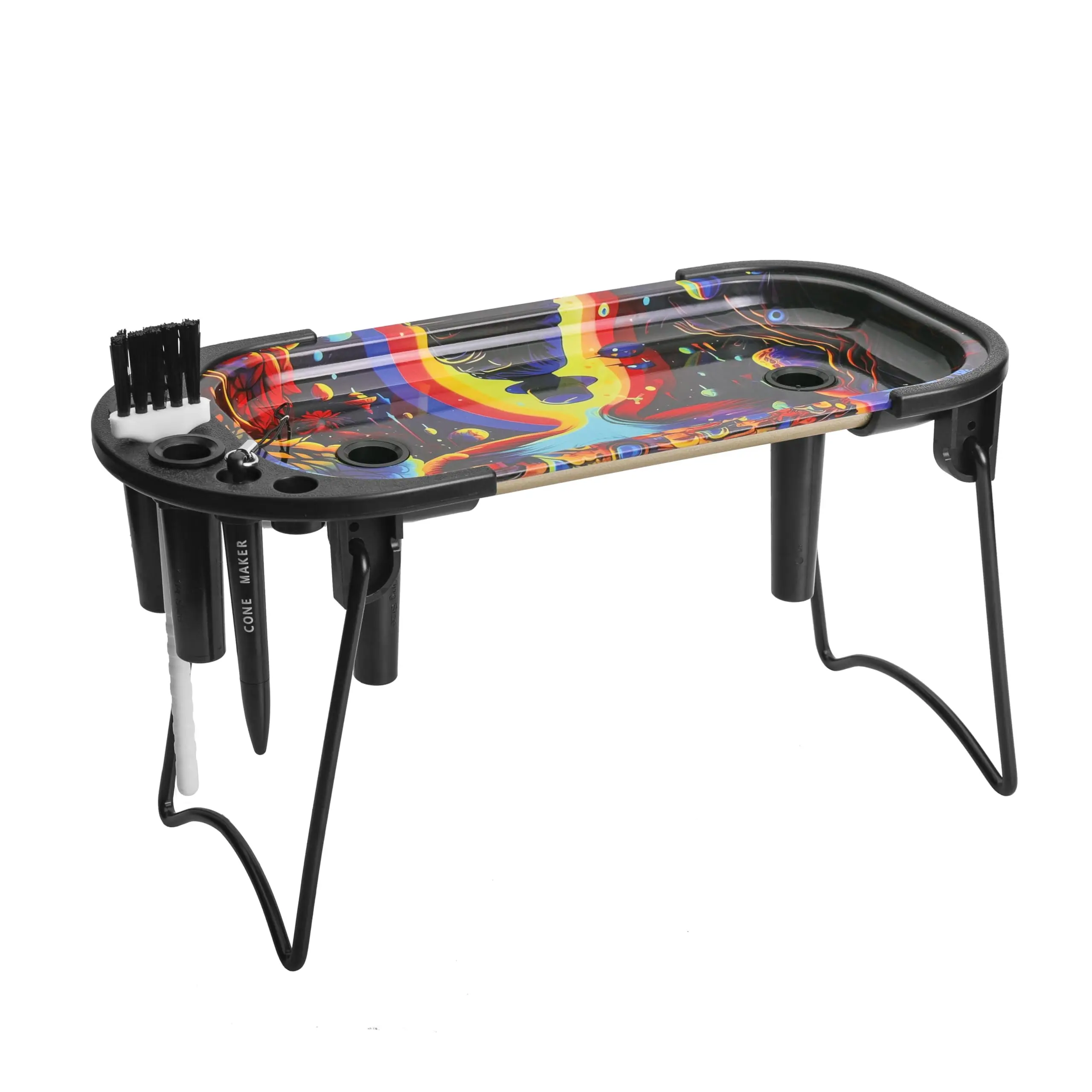 Cigarette Workbench Horn Tube Plastic Filling Tool Set Mini Tinplate Tobacco Rolling Tray