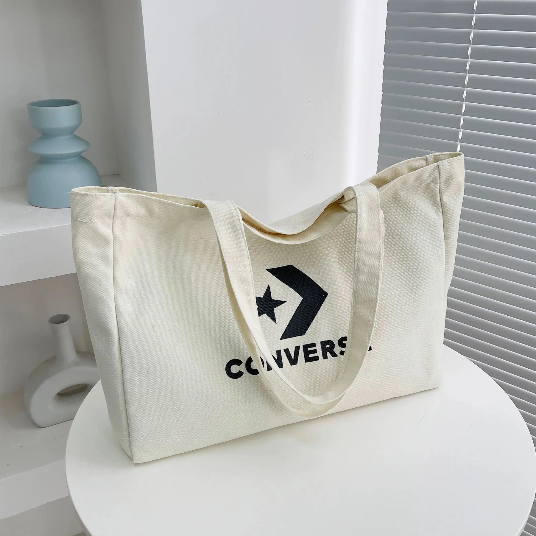 Wholesale Natural Cotton Canvas Shopping Tote Bags Reusable grocery Bags with Custom Printed Logo