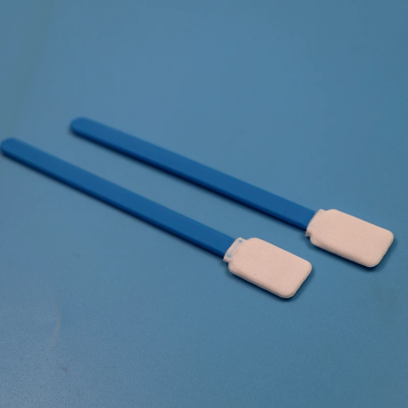 714 Lint Free Flat Rectangular Polyester Swab Cleanroom Microfiber Swab for Screen Cleaning