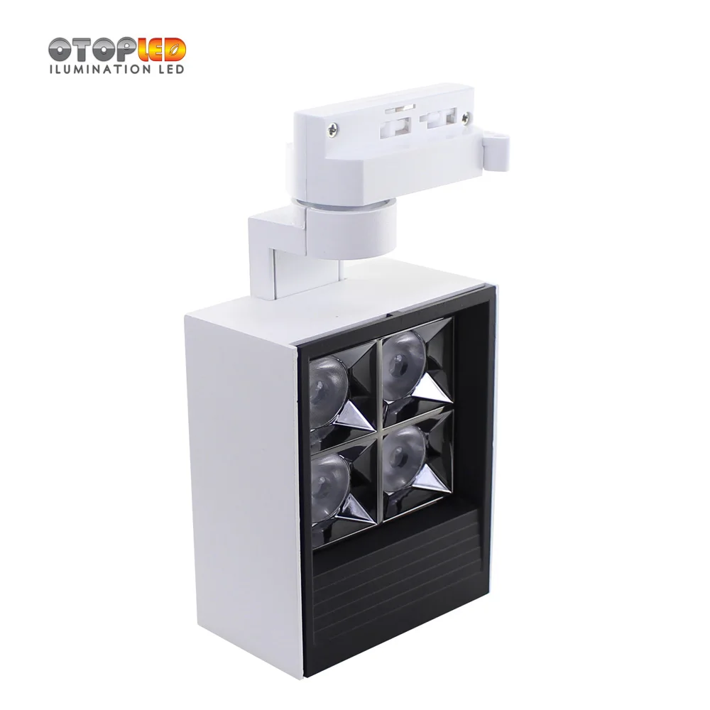 3phase rail with 36w square grille spots led track light adjustable lights