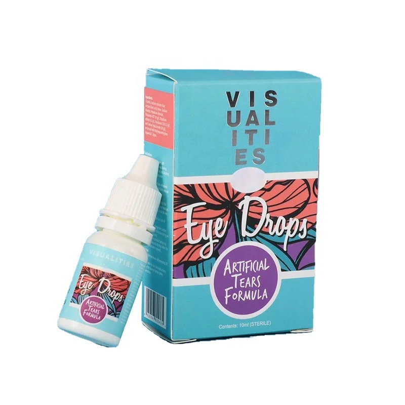 Ertificial tears Lubricant medical eye drops Custom product packaging box Foldable color boxes