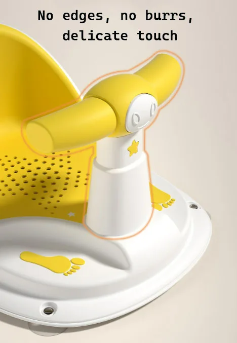 Infant Baby Bathtub Seat 6 to 12 Months Baby Shower Seat Baby Bath Chair with Non-Slip Mat Toys Backrest Suction Cups bath seat