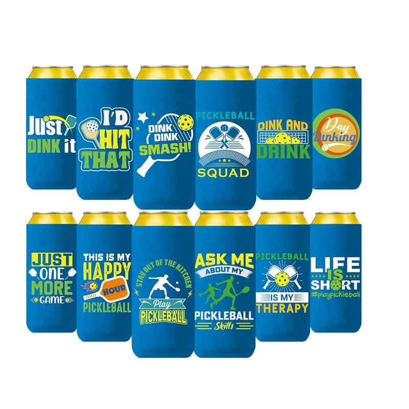 Logo Printed Can Cooler Neoprene Neoprene Tube 375ML Beer Can Cooler Neoprene Stubby Holder