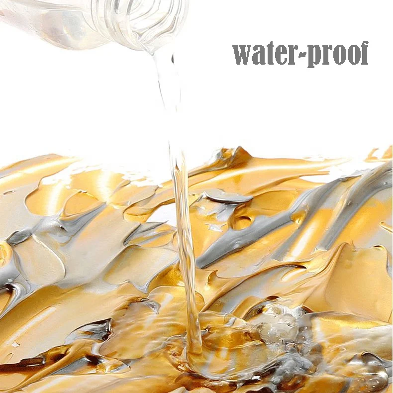 Cheap bulk gold silver artist art 300ml acrylic colour paint set for kids