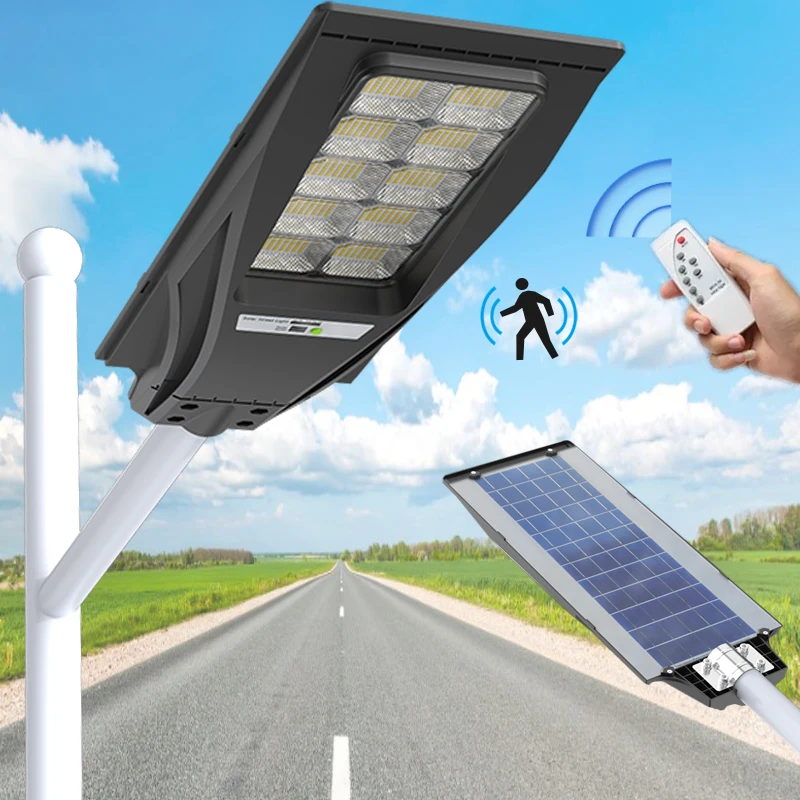 Omsen Light Solar Powered Led Lighting Outdoor Reflector Solar Street Lamps Home Lights For The Garden Motion Detection Sensor