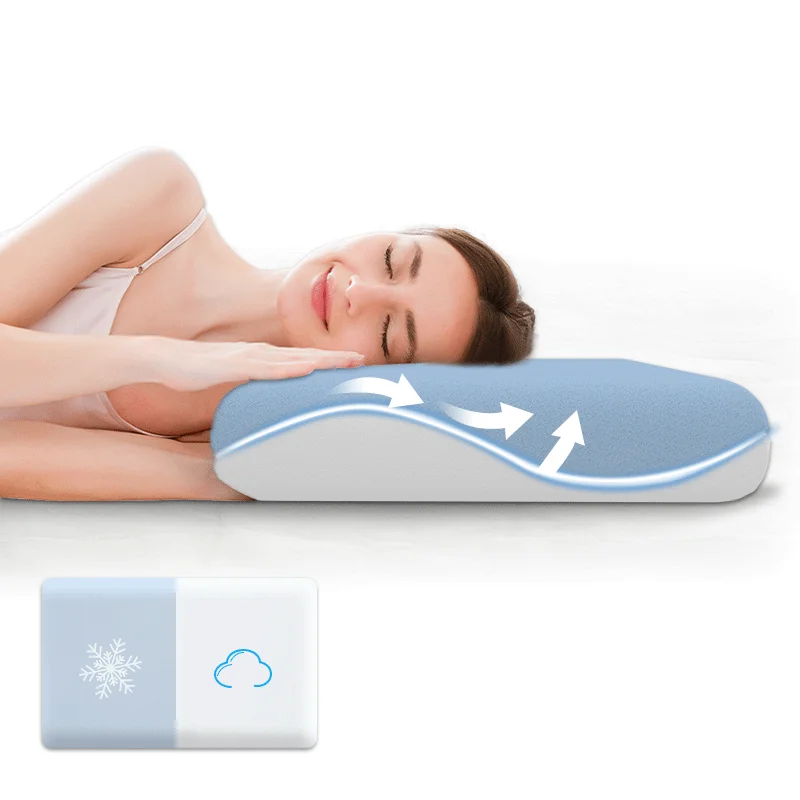 2024 New Cooling Memory Foam Cervical Orthopedic Pillow Custom Wholesale Bed Pillows