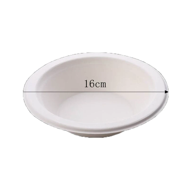 Compostable sugarcane dinnerware bowls disposable biodegradable bagasse tableware