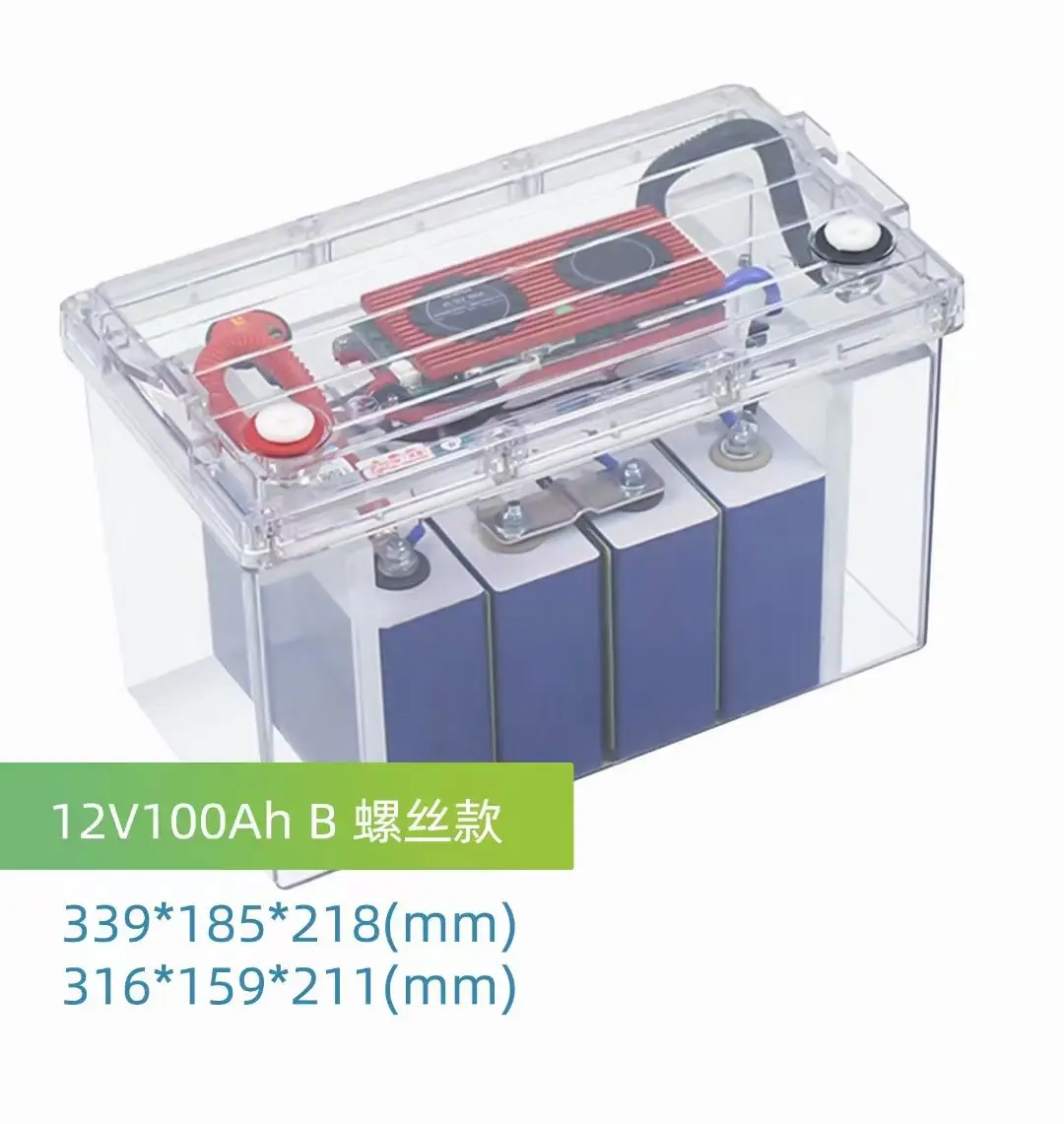 Customized Housing Transparent Shell 12V 24V 100Ah 200Ah 300AhLiFePO4 Battery lithium ion batterie