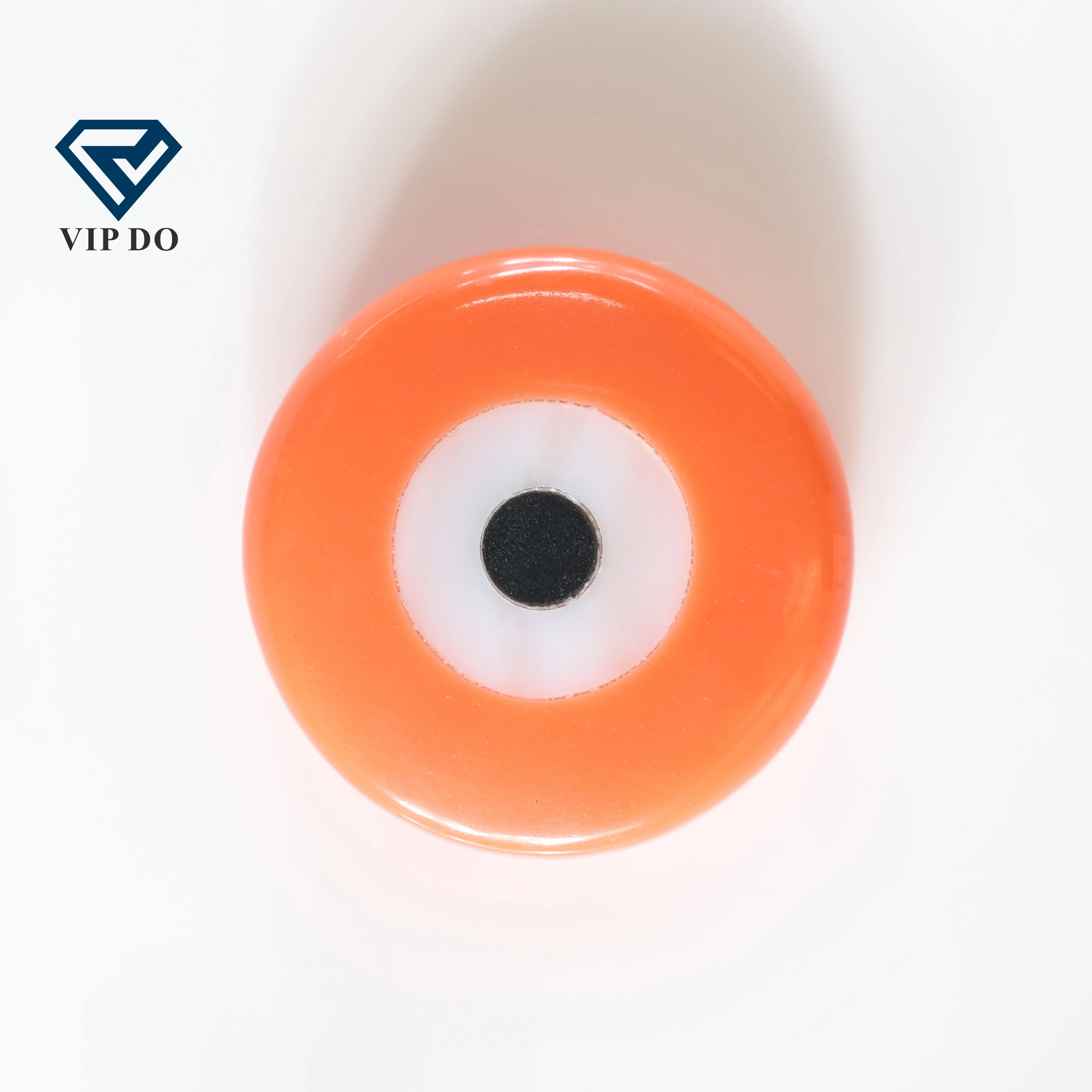 Factory wholesale Double flat Flat top synthetic turquoise  round cut eye can be customized in any shape of the devil eye